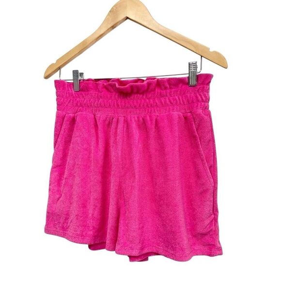 Aqua Swim Shorts Elastic Waistband Terrycloth Pool Pink Size Small NEW - Picture 2 of 6